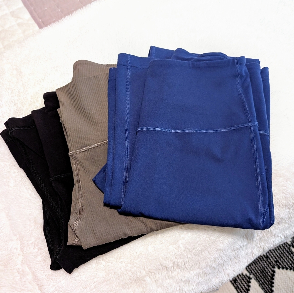Lululemon Lot of 3 Groove Nulu Super-High-Rise Flared Yoga Pant, sz. 8